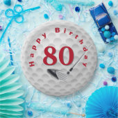 80e verjaardag Bord Golfbalpapier (Feest)