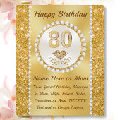 80e Verjaardag Cadeaus voor Oma, Mam, Haar, Fotoplaat