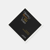 80e verjaardag Cheers and Beers Party Black Gold Servet (Hoek)