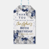 80e verjaardag Dankuwel Cadeaulabel (Voorkant)