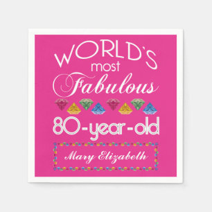 80e verjaardag De meest verbluffende kleurrijke Pa Servet