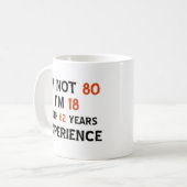 80e verjaardag design koffiemok (Voorkant links)