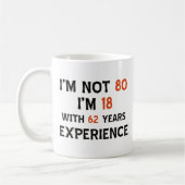 80e verjaardag design koffiemok (Links)