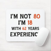 80e verjaardag design muismat (Met muis)