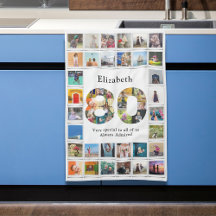 80e verjaardag familie foto collage Sjabloon