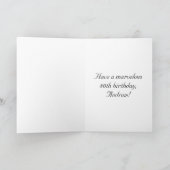 80e verjaardag: Fancy, elegant script + aangepaste Kaart (Binnen)