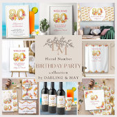 80e verjaardag  Floral Gold Number 80 I Kaart