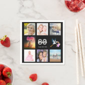 80e verjaardag foto collage zwart servet (Insitu)