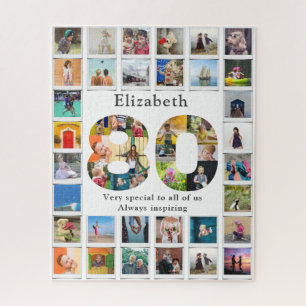 80e verjaardag foto template legpuzzel