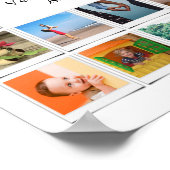 80e verjaardag foto template poster (Hoek)