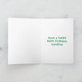 80e verjaardag: Fun Cake and Candles + Custom Name Kaart (Binnen)
