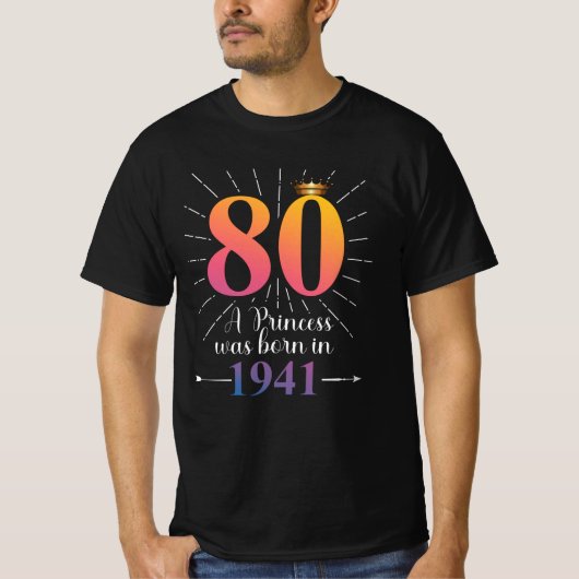 80e verjaardag Gift 80 jaar T-shirt (Voorkant)