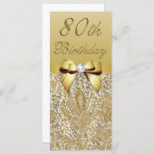 80e verjaardag Gold Faux Sequins Bow (Voorkant / Achterkant)