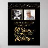 80e verjaardag in de maak 2 foto's poster (Voorkant)