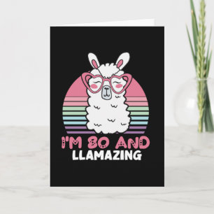80e verjaardag Llamazing Llama 80 jaar oude verjaa Kaart