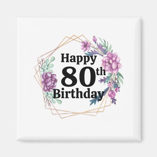 80e verjaardag magneet (Voorkant)
