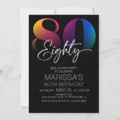 80e verjaardag Modern Kaart (Voorkant)