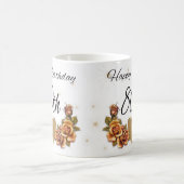 80e verjaardag Mok met koperen Rozen (Center)