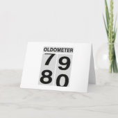 80e verjaardag Oldometer Bedankkaart (Voorkant)