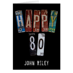 80e verjaardag oude borden voor een rijbewijs