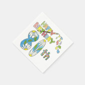 80e verjaardag Papier Napkins Servetten (Hoek)