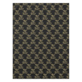 80e verjaardag Party Naam Zwart Modern Patroon Tafelkleed (Voorkant)