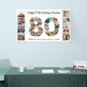 80e verjaardag Party Nummer 80 Fotocollage Spandoek (Beurs)
