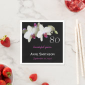 80e Verjaardag Party Orchidee Papieren servetten (Insitu)