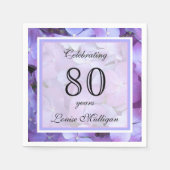 80e verjaardag Party Papieren servetten (Voorkant)