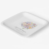 80e Verjaardag Party Waterverf Bloemen Custom Papieren Bordje (Gebogen)