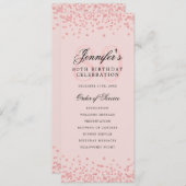 80e Verjaardag Programma Menu Bedankt Roos Gold Bl (Voorkant / Achterkant)