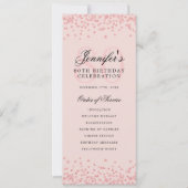 80e Verjaardag Programma Menu Bedankt Roos Gold Bl (Voorkant)