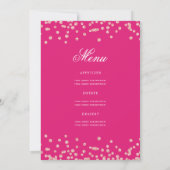80e Verjaardag Programma Menu Roos Gold Hot Pink (Achterkant)