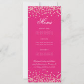 80e Verjaardag Programma Menu Roos Gold Hot Pink (Achterkant)