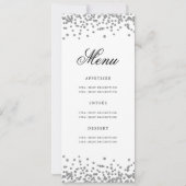 80e Verjaardag Programma Zilver Confetti Menu (Achterkant)