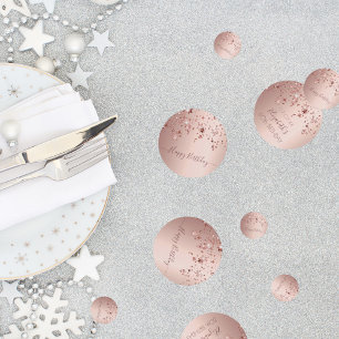 80e verjaardag roos gouden roze sterren glam confetti