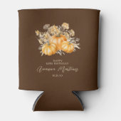 80e verjaardag rustieke Boho pompoen Herfst geblad Blikjeskoeler (Voorkant)