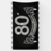 80e verjaardag spandoek (Verticaal)