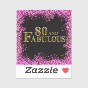 80e verjaardag sticker