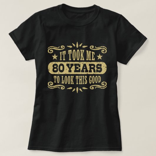 80e verjaardag t-shirt (Design voorkant)