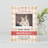 80e verjaardag  uitnodiging 80e verjaardag (Staand voorkant)