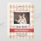 80e verjaardag  uitnodiging 80e verjaardag (Voorkant / Achterkant)