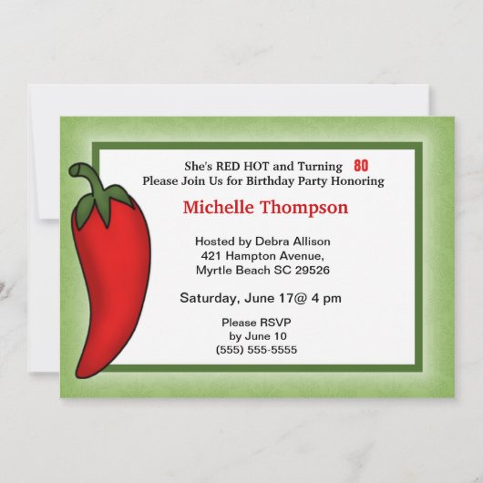 80e verjaardag Uitnodigingen (Voorkant)