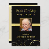 80e verjaardag Uitnodigingen van de Partij van de (Voorkant / Achterkant)