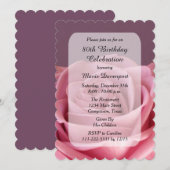 80e verjaardag van de geboorte met Roos Kaart (Voorkant / Achterkant)