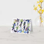 80e verjaardag van de geboortekaart kaart (Gele Bloem)