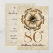 80e verjaardag van de uitnodiging tot goudbloem (Voorkant / Achterkant)