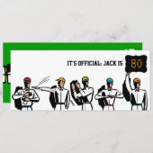 80e verjaardag van de uitnodiging van de Birthday (Voorkant / Achterkant)