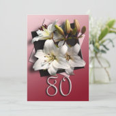 80e verjaardag van de uitnodiging van de Birthday  (Staand voorkant)