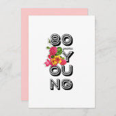 80e verjaardag van de uitnodiging van de Birthday  (Voorkant / Achterkant)